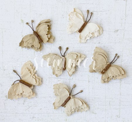 Набор бабочек из бумаги малбери Autumn butterfly, 6 штук, ТМ Summer Studio, купить - БлагоЛис