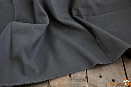 Ткань Dailylike Оксфорд "Темно-серый", 100% хлопок, плотность 220г/м2, отрез 75х45 см, купить - БлагоЛис