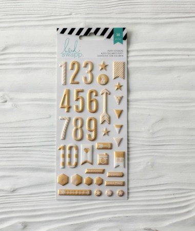 Набор паффи-стикеров "Today", 36 элементов, ТМ Heidi Swapp, купить - БлагоЛис