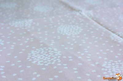 Ткань Dailylike "Одуванчик на розовом", 100% хлопок, плотность С20 (165г/м2), отрез 55х45 см