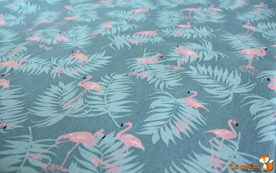 Ткань Dailylike Оксфорд  "Фламинго", 100% хлопок, плотность 220г/м2, отрез 75х45 см