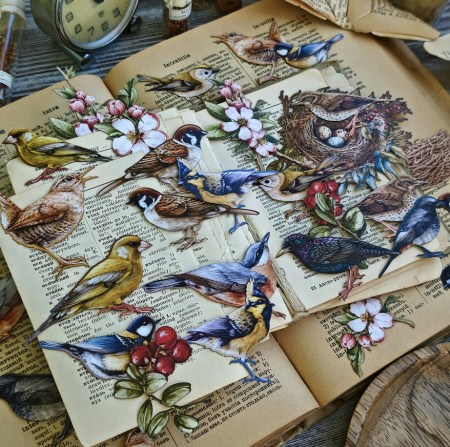 Набор картонных лазерных высечек "Cute forest birds", 30 элементов, ТМ Hand Made Paper, купить - БлагоЛис