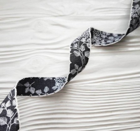 Тесьма с рисунком (плотная), черный джинс, 25 мм., цена за 1 ярд (90 см), купить - БлагоЛис