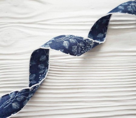 Тесьма с рисунком, синий джинс, 25 мм., цена за 1 ярд (90 см), купить - БлагоЛис