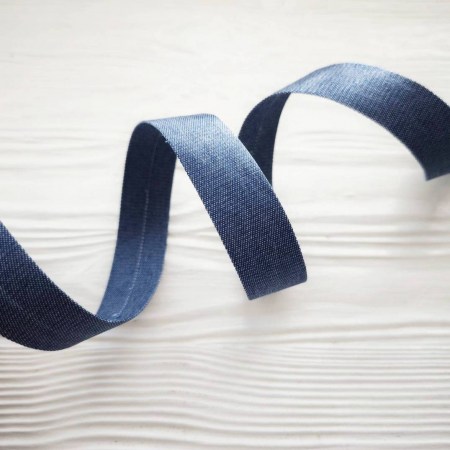 Джинсовая лента плотная, 25 мм, синий деним, цена за 1 ярд (90 см), купить - БлагоЛис