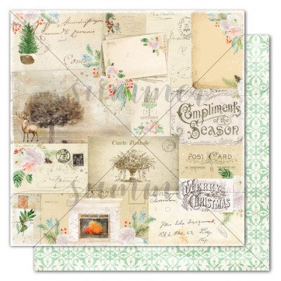 Набор двусторонней бумаги Winter traditions, 10 листов + 1 бонус, 30,5 х 30,5 см, 190 г, ТМ Summer Studio