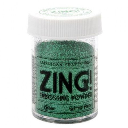 Пудра для эмбоссинга с глиттером AMERICAN CRAFTS "ZING", цвет зеленый (28,4 г), купить - БлагоЛис