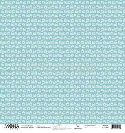 Лист бумаги для скрапбукинга "Лагуна акул", коллекция "Маленький пират", ТМ Mona Design, 30,5 х 30,5 см, 190 грамм, купить - БлагоЛис