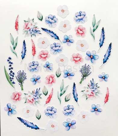 Набор высечек "Цветы", коллекция Однажды в Париже, 52 штуки, купить - БлагоЛис
