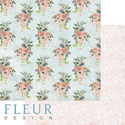 Набор бумаги "Очарование" 20 х 20 см, 12 двусторонних листов, Fleur Design 