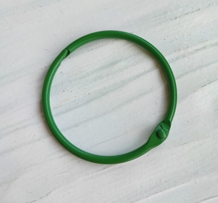 Кольцо альбомное разъёмное, зеленое , диаметр 50 мм, цена за 1 штуку, купить - БлагоЛис