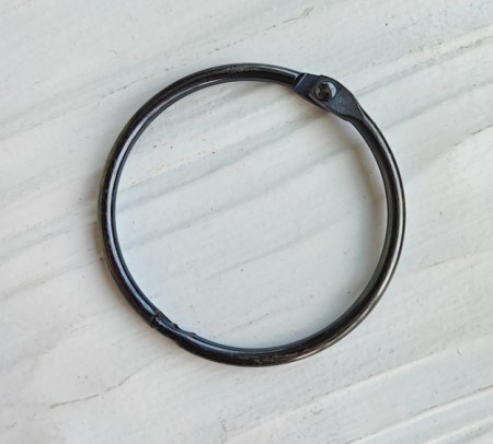 Кольцо альбомное разъёмное, темное серебро, диаметр 45 мм, цена за 1 штуку , купить - БлагоЛис