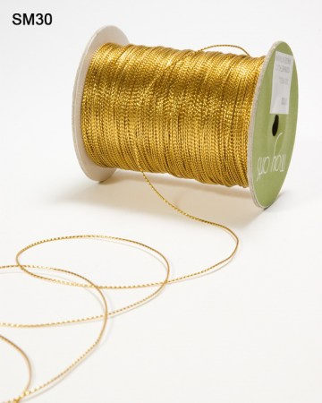Металлизированный шнур, золотой, толщина 1 мм, May arts SM30, цена за 1 ярд ( 90 см ), купить - БлагоЛис