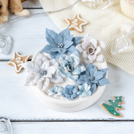 Набор цветов "Сказочная зима" голубой, ТМ Pastel flowers, купить - БлагоЛис