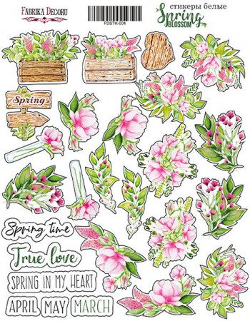 Набор наклеек (стикеров) #004,Spring blossom, Фабрика Декора , купить - БлагоЛис