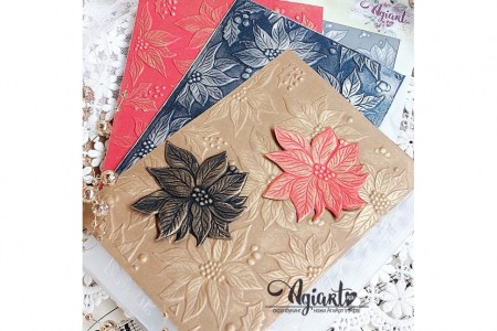 Папка для тиснения 3D "Пуансеттии", ТМ Agiart, купить - БлагоЛис
