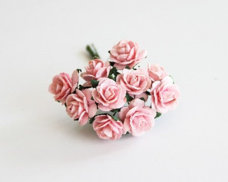 Mini роза 1,5 см Розово-персиковые 123, купить - БлагоЛис