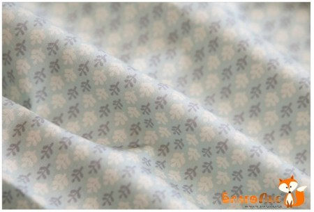 Ткань Серо-синие листики, 55х45 см, 100% хлопок, Ю.Корея , купить - БлагоЛис