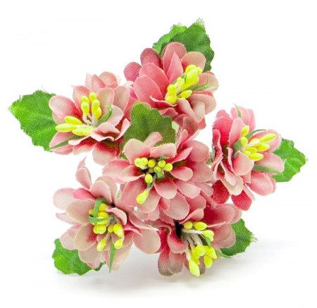 Тканевый цветочек DKB150R розовый, цена за 1 штуку, купить - БлагоЛис