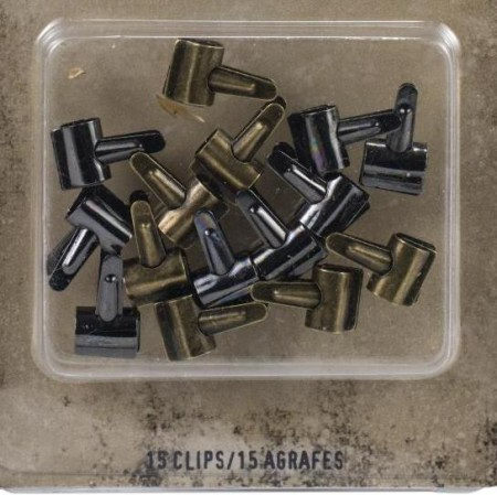 Один миниатюрный зажим (черный) "Tiny clips», 7 мм, ТМ Tim Holtz , купить - БлагоЛис