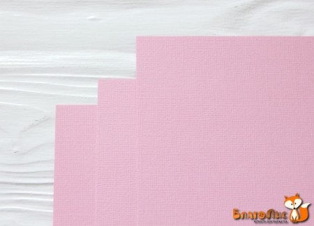 Кардсток текстурированный,цвет нежно-розовый, 30,5 * 30,5, плотность 216 г/м, ТМ KDS , купить - БлагоЛис