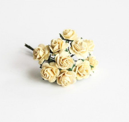 Mini роза 1,5 см - светло-желтая 146, купить - БлагоЛис