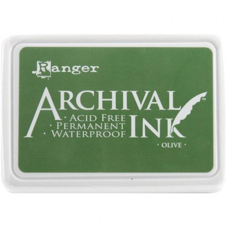 Подушка чернильная Ranger Archival Ink, цвет olive, чернила архивные, перманентные., купить - БлагоЛис