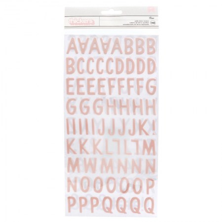 Набор паффи-стикеров Алфавит, коллекция "Peek-A-Boo You" Girl, 148 элементов на 2 листах, ТМ Pebbles, купить - БлагоЛис