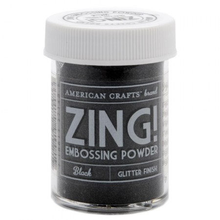 Пудра для эмбоссинга с глиттером AMERICAN CRAFTS "ZING", цвет черный (28,4 г) , купить - БлагоЛис