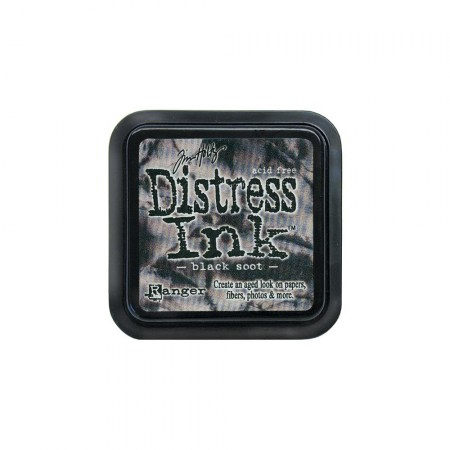 Чернильная подушка Tim Holtz Distress Ink Pad, цвет Black Soot (черная сажа), 5х5 см, ТМ Ringer  , купить - БлагоЛис