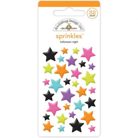 Набор эмалевых стикеров Night Stars, Doodlebug Sprinkles Adhesive Glossy Enamel Shapes, 32 элемента, купить - БлагоЛис