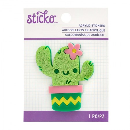 Акриловый стикер Friendly Cactus, 6 см, Sticko, купить - БлагоЛис