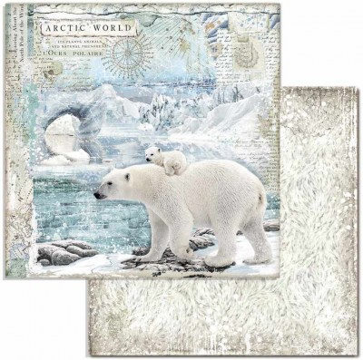 Набор двусторонней бумаги для скрапбукинга Arctic Antarctic  30,5 х 30,5 см, 190 гр, 12 двусторонних листов, Stamperia