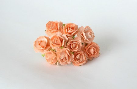 Кудрявая роза 2 см, светло-оранжевая , купить - БлагоЛис