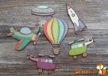 Игрушки "Воздушный транспорт" (цветной), 6 шт. (самолет 5 х 4.5 см), купить - БлагоЛис