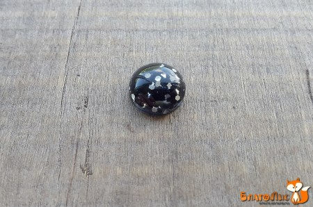Акриловая капля с блестками, черная, диаметр 12 мм, купить - БлагоЛис