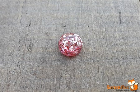 Акриловая капля с блестками, розовая, диаметр 12 мм, купить - БлагоЛис