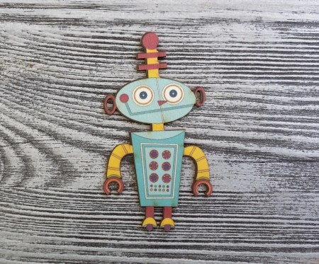 Цветной чипборд "Робот №3", 7 см, купить - БлагоЛис