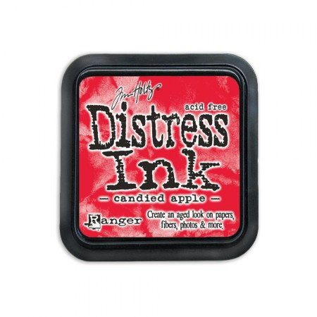 Чернильная подушка Tim Holtz Distress Ink Pad, цвет Candied Apple (сахаренное яблоко), 5х5 см, ТМ Ringer, купить - БлагоЛис