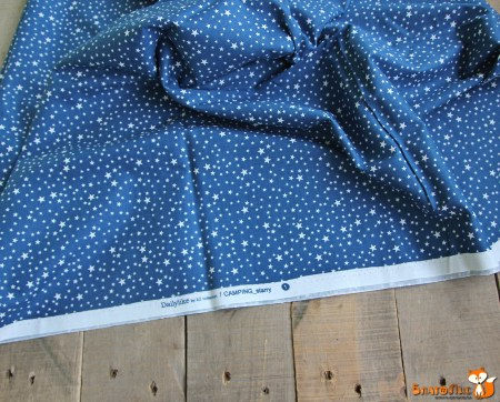 Ткань Dailylike "Звезды на синем", 100% хлопок, плотность С30 (120г/м2), отрез 55х45 см, купить - БлагоЛис
