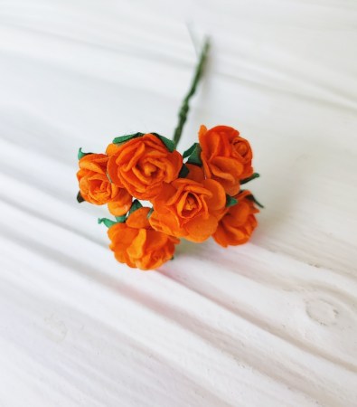Mini роза 1,5 см - Оранжевая, купить - БлагоЛис