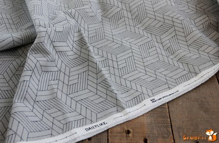 Ткань Dailylike Оксфорд "Блок", 100% хлопок, плотность 220 г/м2, отрез 55х45 см, купить - БлагоЛис
