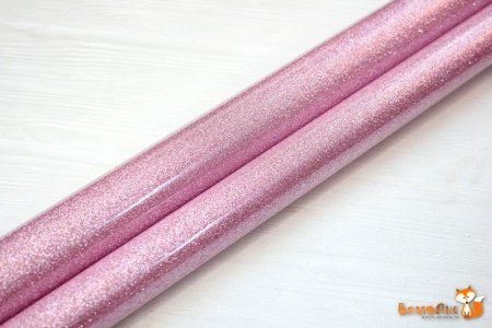 Термотрансферная пленка, цвет нежно-розовый глиттер, 25 х 25 см, купить - БлагоЛис