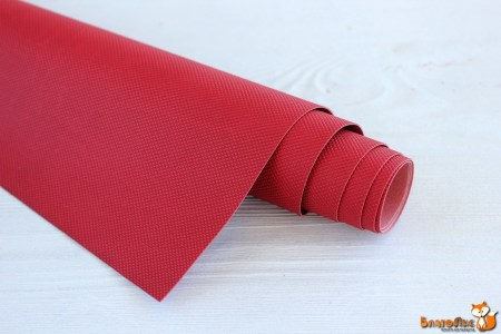Переплетная экокожа "Ротанг", цвет красный, отрез 35 х 50 см, Италия   , купить - БлагоЛис