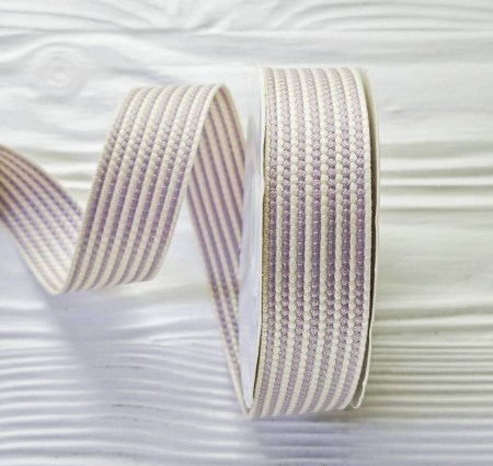 Лента стеганая двуцветная лиловая 25 мм, DIY Ribbon's, цена за 1 ярд ( 90 см ), купить - БлагоЛис