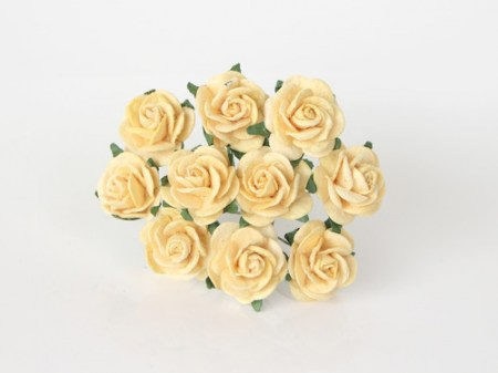 Midi роза, 2 см, Светло-желтая 147, купить - БлагоЛис