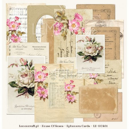 Набор карточек House of roses, 24 штуки (12 штук 10 х 15 см, 12 штук - 5 х 7,5 см), ТМ Lemoncraft , купить - БлагоЛис